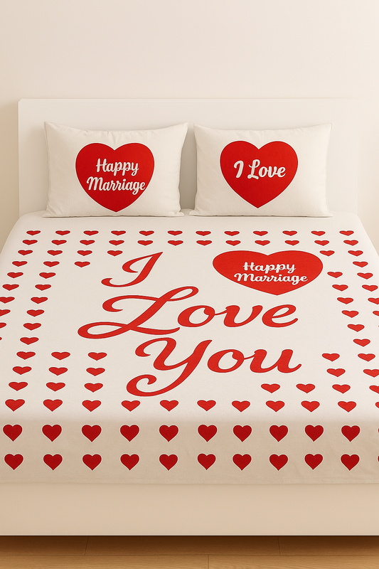 HAND PRINT BEDSHEET& KUSHAN COVER