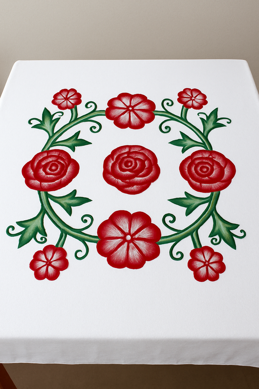 HAND PRINT TABLE CLOTH